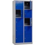Artikelbild 1 für Gürkan Schließfachschrank lichtgrau, enzianblau 106956, 10 Schließfächer 80,0 x 45,0 x 190,0 cm, Artikelnummer 560856