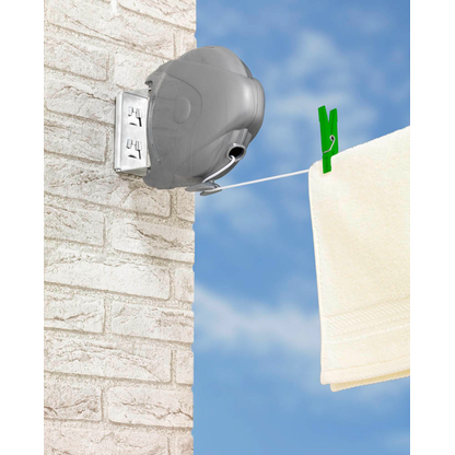 Artikelbild 3 für WENKO Wäscheleine ausziehbar Jumbo grau, weiß, 1 St., Artikelnummer 531572