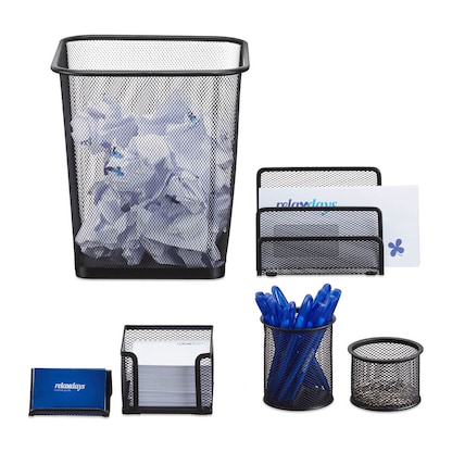 Artikelbild für relaxdays Schreibtischset schwarz, Artikelnummer 762817