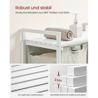 Artikelbild 4 für VASAGLE Wäschesortierer weiß, 1 St., Artikelnummer 438709