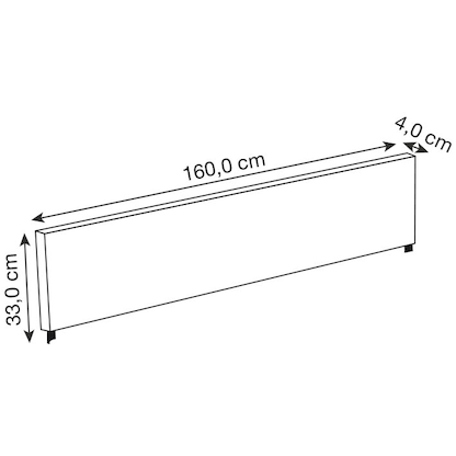 Artikelbild 2 für PAPERFLOW Tischtrennwand, schwarz 160,0 x 33,0 cm, 1 St., Artikelnummer 528048