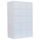 Artikelbild 1 für LÜLLMANN Schließfachschrank lichtgrau 523530, 15 Schließfächer 118,5 x 50,0 x 180,0 cm, Artikelnummer 831343