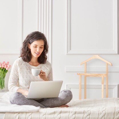 Artikelbild 4 für relaxdays Herrendiener braun Holz 47,0 x 102,0 cm, Artikelnummer 519525