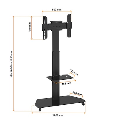 Artikelbild 6 für celexon TV-Ständer mit Rollen Professional Adjust-3770MP schwarz, Artikelnummer 697522