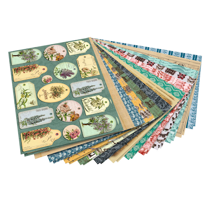 Artikelbild 2 für folia Motivblock Vintage farbsortiert 80/270 g/qm 26 St., Artikelnummer 963243