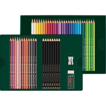 Artikelbild 2 für FABER-CASTELL Polychromos & Pitt Graphite Matt Malset farbsortiert, 50 St., Artikelnummer 443497