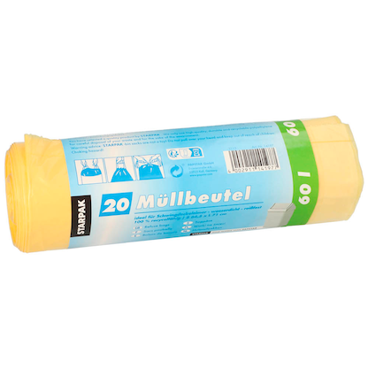 Artikelbild 2 für STARPAK Müllbeutel 60,0 l gelb 20,0 µm, 20 St., Artikelnummer 515571