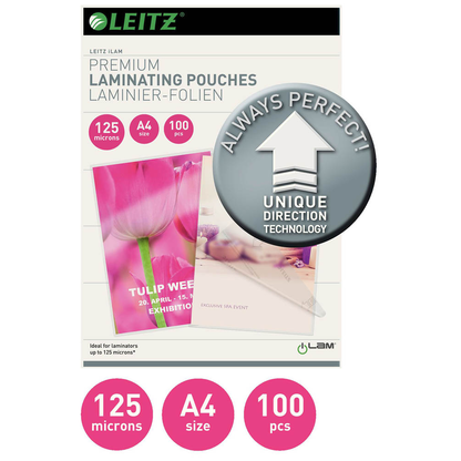Artikelbild 9 für LEITZ UDT Laminierfolien glänzend für A4 125 micron, 100 St., Artikelnummer 472555