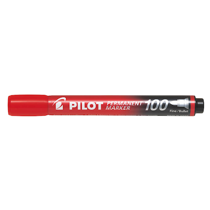 Artikelbild für PILOT 100 Permanentmarker rot 1,0 mm, 1 St., Artikelnummer 363015