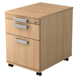 Artikelbild 1 für HAMMERBACHER Akandia Rollcontainer eiche 3 Auszüge 42,8 x 58,0 x 59,0 cm, Artikelnummer 625863