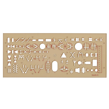 Artikelbild 5 für KOH-I-NOOR Zeichenschablonen-Set Elektro transparent, Artikelnummer 909919