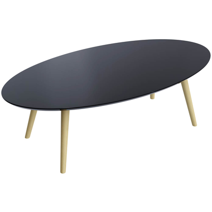 Artikelbild für meet powered by PAPERFLOW SCANDI Beistelltisch oval MDF-Platte schwarz 115,0 x 60,0 x 35,0 cm, 1 St., Artikelnummer 300263