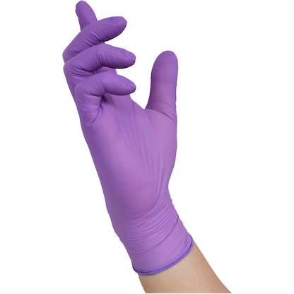 Artikelbild 2 für NITRAS MEDICAL unisex Einmalhandschuhe VIOLET WAVE lila Größe M, 100 St., Artikelnummer 684932