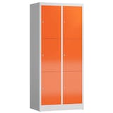 Artikelbild 1 für ClassiX Schließfachschrank feuerrot, lichtgrau X-523324, 6 Schließfächer 80,0 x 50,0 x 180,0 cm, Artikelnummer 189359