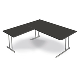 Artikelbild 1 für Kerkmann Lago Schreibtisch anthrazit L-Form, C-Fuß-Gestell chrom 200,0 x 100,0 cm, Artikelnummer 656102