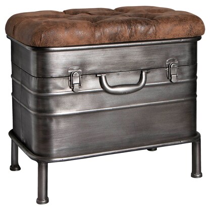 Artikelbild für HAKU Möbel Sitzbank 13811 anthrazit, braun Metall 51,0 cm, Artikelnummer 550689