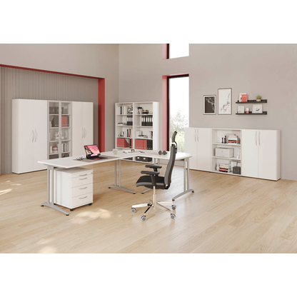 Artikelbild 4 für HAMMERBACHER Aktenregal Basic 4500 weiß 80,0 x 33,0 x 114,4 cm, 1 St., Artikelnummer 859431