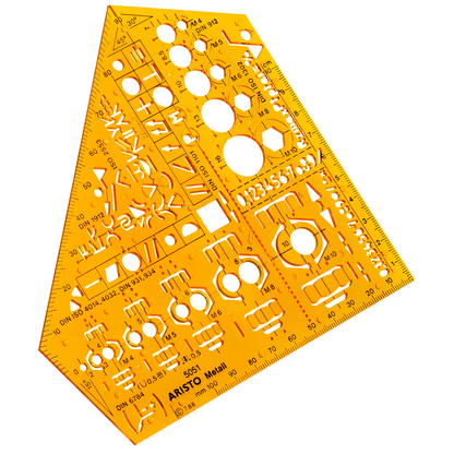 Artikelbild 3 für ARISTO Zeichenschablone gelb, Artikelnummer 144039