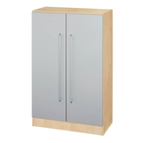 Artikelbild 1 für HAMMERBACHER Aktenschrank Sira, V7550/3/S/RE ahorn, silber 2 Fachböden 80,0 x 42,0 x 127,0 cm, Artikelnummer 198911