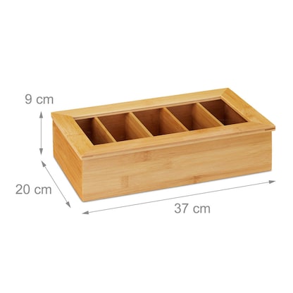 Artikelbild 3 für relaxdays Teebox braun 37,0 x 20,0 cm, 1 St., Artikelnummer 401293