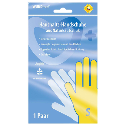 Artikelbild für WUNDmed® unisex Gummihandschuhe gelb Größe S, 1 Paar, Artikelnummer 471456