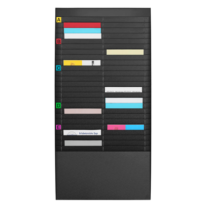 Artikelbild 2 für PAPERFLOW Sortiertafel schwarz DIN A4 50 Fächern 54,4 x 12,9 x 112,0 cm, 1 St., Artikelnummer 290458