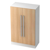Artikelbild 1 für HAMMERBACHER Aktenschrank Akandia, V7550/W/E/NU weiß, eiche 2 Fachböden 80,0 x 42,0 x 127,0 cm, Artikelnummer 626503