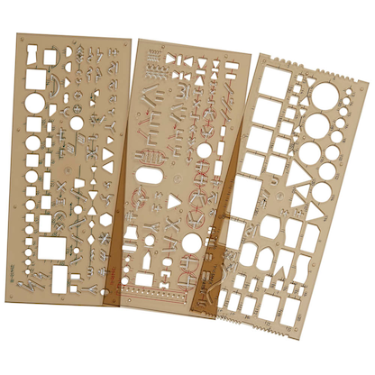 Artikelbild für KOH-I-NOOR Zeichenschablonen-Set Elektro transparent, Artikelnummer 909919