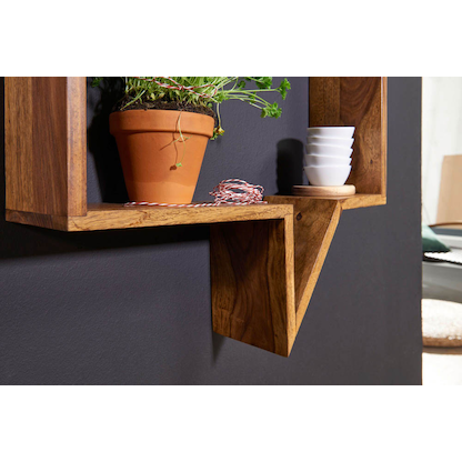 Artikelbild 4 für WOHNLING Wandregal sheesham 50,0 x 13,0 x 65,0 cm, 1 St., Artikelnummer 539864