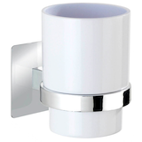 Artikelbild 1 für WENKO Zahnputzbecher Quadro weiß/silber, 1 St., Artikelnummer 805723