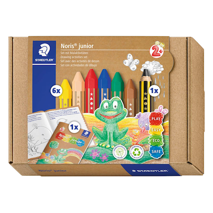 Artikelbild für STAEDTLER Noris® junior 61 C1 Wachsmalstifte farbsortiert, 1 Set, Artikelnummer 301289