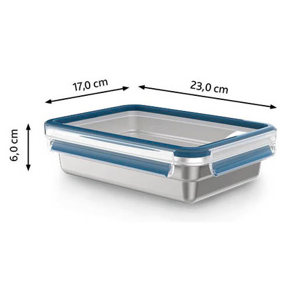Artikelbild 2 für emsa Frischhaltedose CLIP & CLOSE 6,0 cm hoch silber 1,2 l, 1 St., Artikelnummer 477319