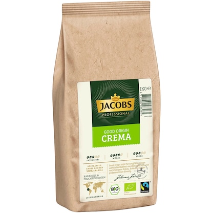 Artikelbild 2 für JACOBS Good Origin Café Crema Bio-Kaffeebohnen, Arabicabohnen 1000 g, Artikelnummer 513501
