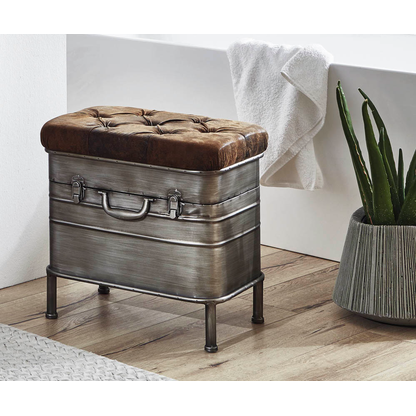 Artikelbild 2 für HAKU Möbel Sitzbank 13811 anthrazit, braun Metall 51,0 cm, Artikelnummer 550689