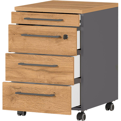 Artikelbild 7 für GERMANIA Agenda Home Rollcontainer grafit, grandson-eiche 4 Auszüge 42,0 x 49,0 x 61,0 cm, Artikelnummer 121844