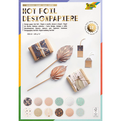 Artikelbild für folia Motivblock Hotfoil 1 farbsortiert 165 g/qm 12 Blatt, Artikelnummer 556934