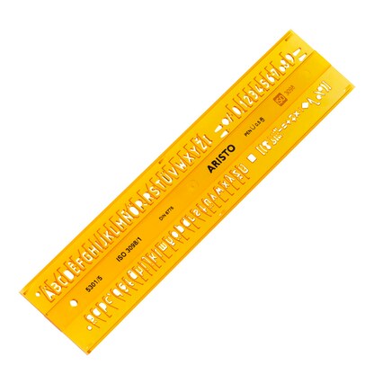 Artikelbild 2 für ARISTO Zeichenschablone gelb, Artikelnummer 144087