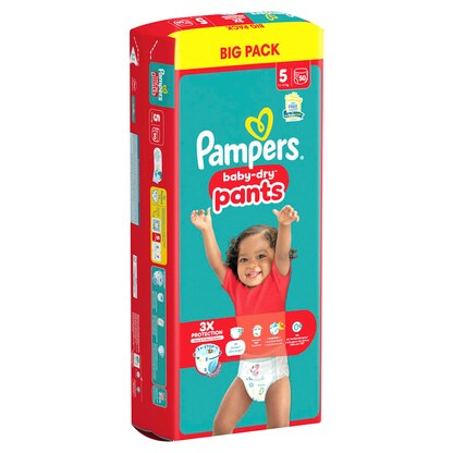 Artikelbild 3 für Pampers® Windeln baby-dry™ BIG PACK Gr. 5 (11-17 kg) für Babys und Kleinkinder, 50 St., Artikelnummer 585337