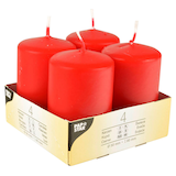 Artikelbild 1 für STARPAK Stumpenkerzen rot, 4 St., Artikelnummer 514034