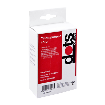Artikelbild 2 für dots color Druckerpatrone kompatibel zu HP 28 (C8728AE), Artikelnummer 199885