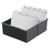 Artikelbild 1 für HAN A6 Karteikasten DIN A6 für 400 Karteikarten schwarz mit Deckel, Artikelnummer 458018