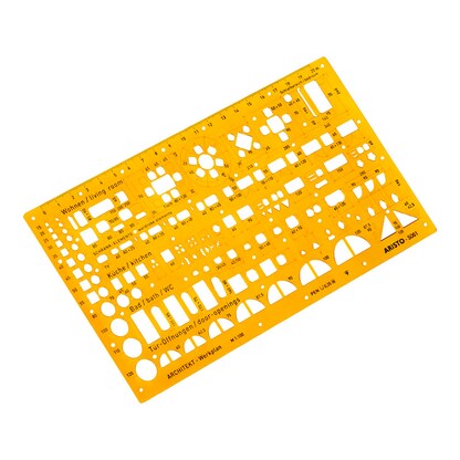 Artikelbild 3 für ARISTO Zeichenschablone gelb, Artikelnummer 144109