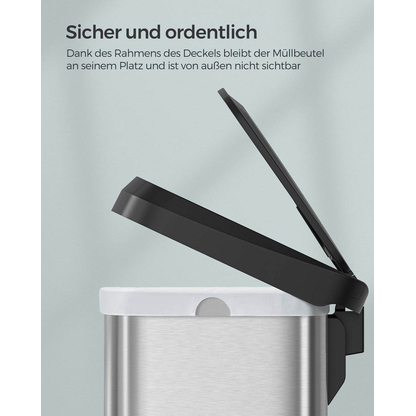 Artikelbild 7 für SONGMICS Mülleimer 68,0 l edelstahl, 1 St., Artikelnummer 291079