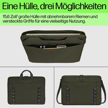 Artikelbild 7 für HP Laptophülle Modular Kunstfaser grün/grau bis 39,6 cm (15,6 Zoll), Artikelnummer 505844