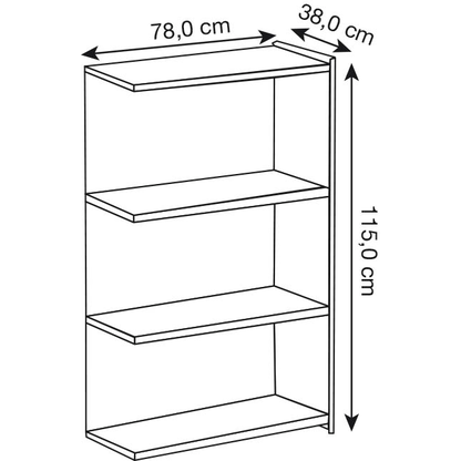 Artikelbild 2 für Kerkmann Aktenregal Lago weiß 78,0 x 38,0 x 115,0 cm, 1 St., Artikelnummer 308282