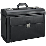 Artikelbild 1 für Alassio Pilotenkoffer VICENZA Lederimitat schwarz 46,0 x 21,5 x 35,0 cm, Artikelnummer 143255