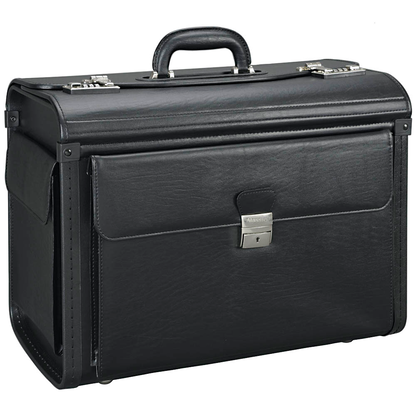 Artikelbild für Alassio Pilotenkoffer VICENZA Lederimitat schwarz 46,0 x 21,5 x 35,0 cm, Artikelnummer 143255