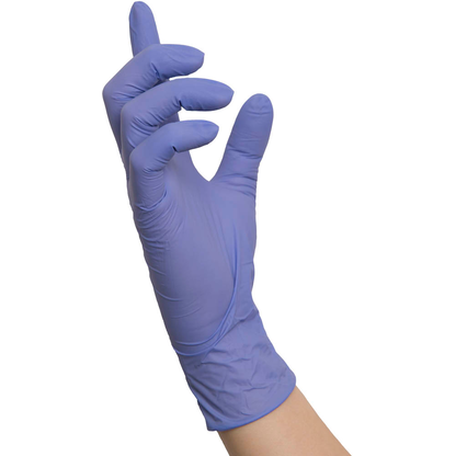 Artikelbild 2 für NITRAS MEDICAL unisex Einmalhandschuhe PURPLE WAVE lila Größe M, 100 St., Artikelnummer 684813