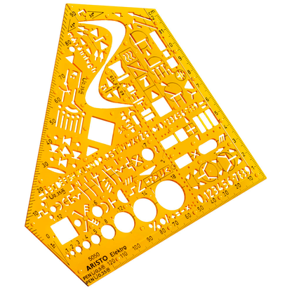 Artikelbild 3 für ARISTO Zeichenschablone gelb, Artikelnummer 144119