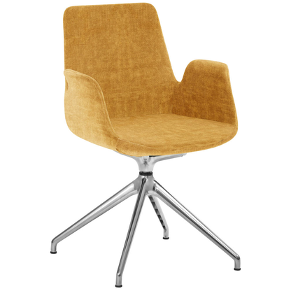 Artikelbild für Mayer Besuchersessel myHELIOS senf Aluminium poliert Stoff 58,0 x 55,0 x 88,0 cm, 1 St., Artikelnummer 174357